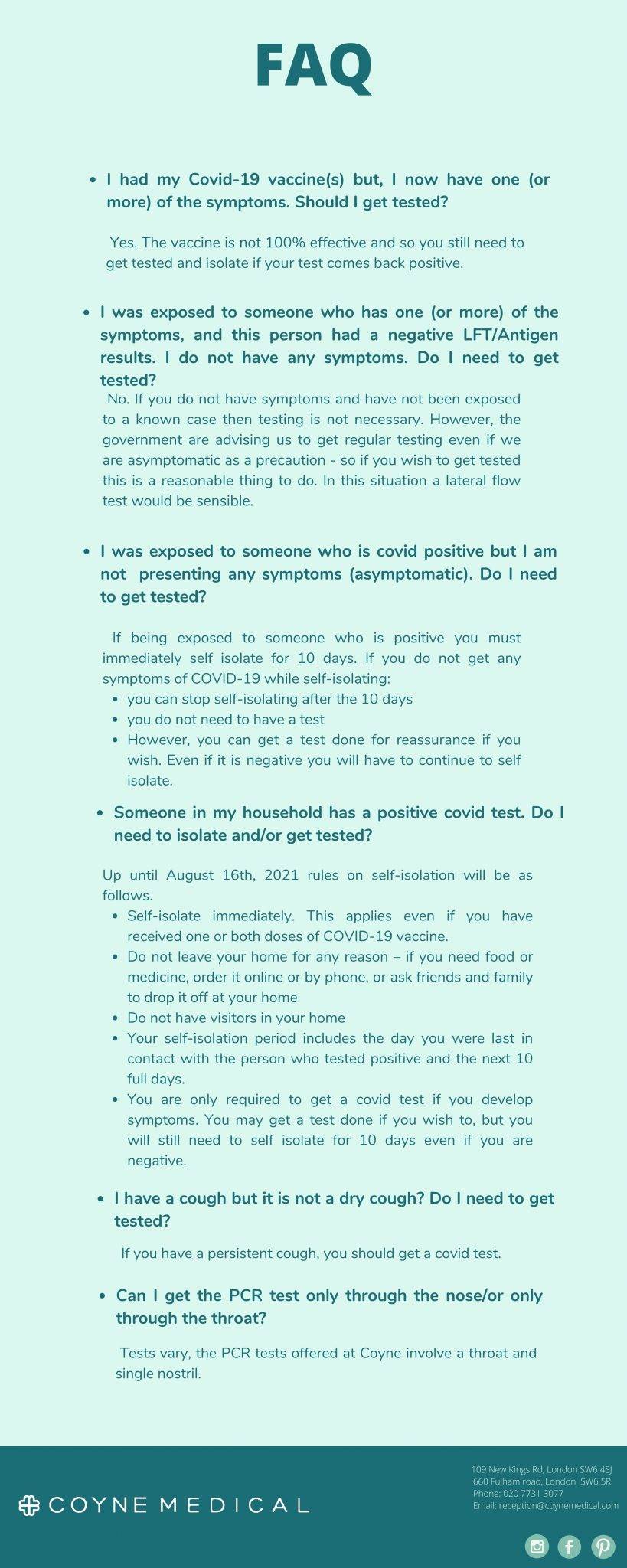 What type of Covid test do I need? Coyne Medical