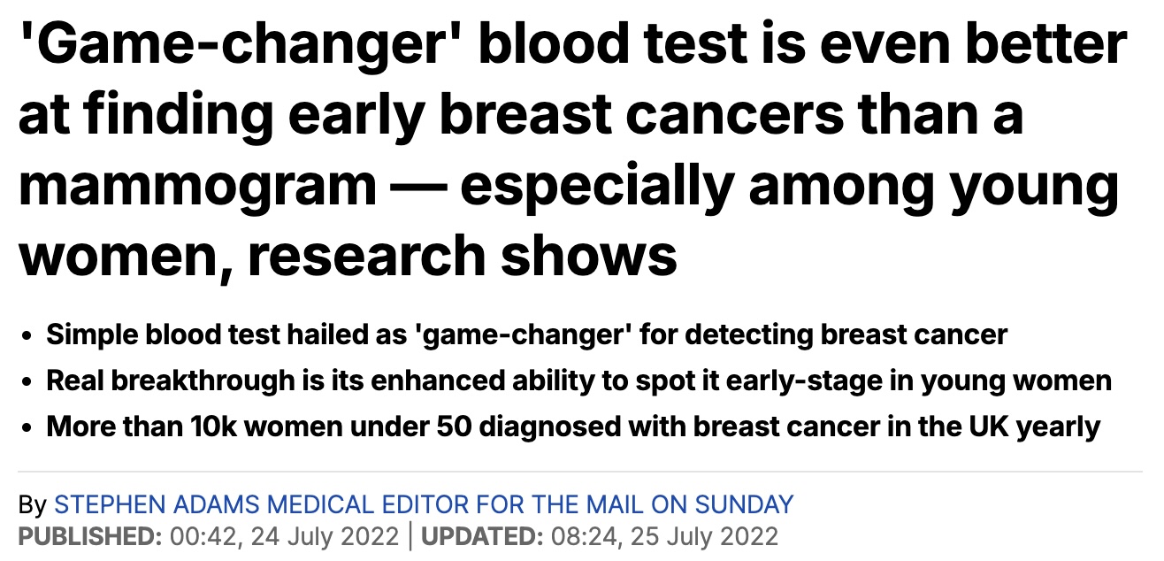 breast cancer blood test